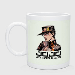 Кружка керамическая Jotaro Kujo - Jojo ai art, цвет: фосфор