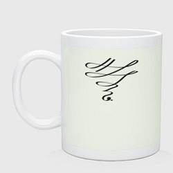 Кружка керамическая Каллиграфия, цвет: фосфор