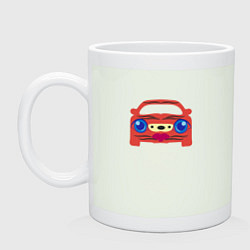 Кружка керамическая Машина тигрица, цвет: фосфор