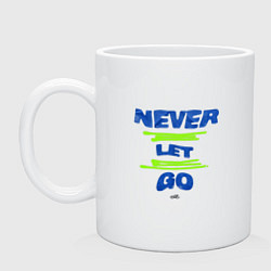 Кружка керамическая Never Let Go Jungkook, цвет: белый