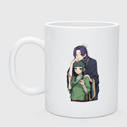 Кружка керамическая Монолог фармацевта Жэньши Расчётливый интриган, цвет: белый