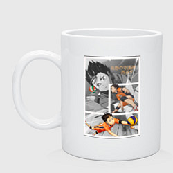 Кружка керамическая Нишиноя: Волейбол - Haikyuu, цвет: белый