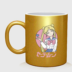 Кружка керамическая Прекрасная Сейлор Мун, цвет: золотой