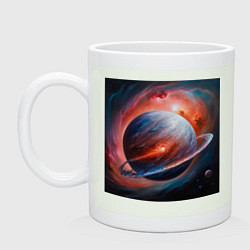 Кружка керамическая Огненная планета, цвет: фосфор