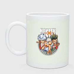 Кружка керамическая Hunter x Hunter Килуа и Гон, цвет: фосфор