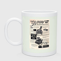 Кружка керамическая Ford ретро, цвет: фосфор