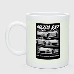 Кружка керамическая Mazda rx-7 JDM авто, цвет: фосфор