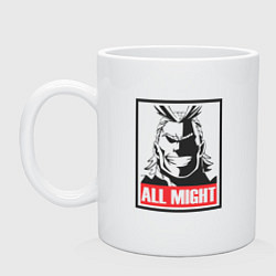 Кружка керамическая Моя геройская академия All Might, цвет: белый