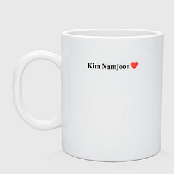 Кружка керамическая BTS Kim Nam-joon, цвет: белый