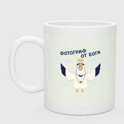 Кружка керамическая Орел фотограф от бога, цвет: фосфор