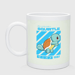 Кружка керамическая Покемоны Сквиртл Squirtle, цвет: фосфор