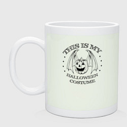 Кружка керамическая Хэллоуин - это мой костюм, цвет: фосфор