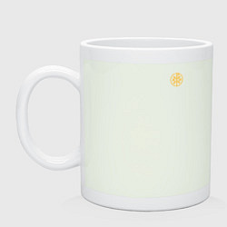 Кружка керамическая Мы русские с нами Бог малый КЦК желтый, цвет: фосфор
