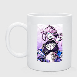 Кружка керамическая Песнь ночных сов Надзуна, цвет: белый