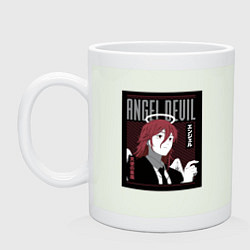 Кружка керамическая Человек-бензопила Angel Devil, цвет: фосфор
