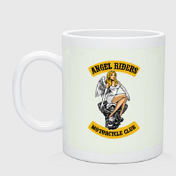 Кружка керамическая Ангельские гонщики, цвет: фосфор