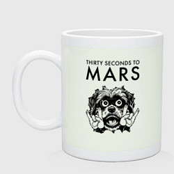 Кружка керамическая Thirty Seconds to Mars - rock dog, цвет: фосфор