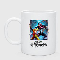 Кружка керамическая Donald Trump and Venom - meme, цвет: белый