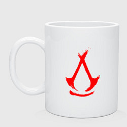 Кружка керамическая Assassins creed - shadows logotype, цвет: белый