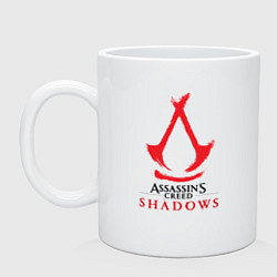 Кружка керамическая Assassins Creed Shadows - badge, цвет: белый
