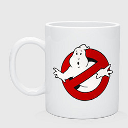 Кружка керамическая Ghostbusters - logo, цвет: белый