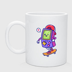 Кружка керамическая Tetris skater, цвет: белый