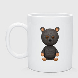 Кружка керамическая Плюшевый медведь игрушка, цвет: белый