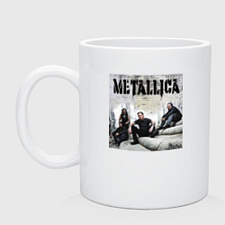 Кружка керамическая Metallica - cool guys, цвет: белый