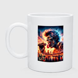 Кружка керамическая Mick Jagger - legend, цвет: белый