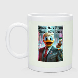 Кружка керамическая Donald Duck Trump and James Duck Vance, цвет: фосфор