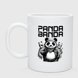 Кружка керамическая Панда и его пацаны - банда, цвет: белый