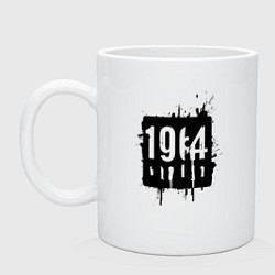 Кружка керамическая 1964 граффити-стиль, цвет: белый