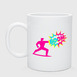 Кружка керамическая Boom, цвет: белый