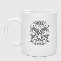 Кружка керамическая Tribal 35, цвет: белый