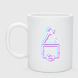 Кружка керамическая Logo squid game, цвет: белый