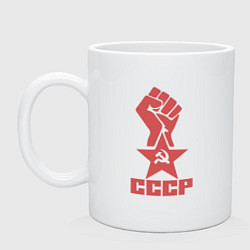 Кружка керамическая Сила СССР, цвет: белый