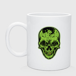 Кружка керамическая Green skeletor, цвет: белый