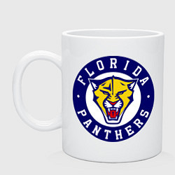 Кружка керамическая HC Florida Panthers, цвет: белый