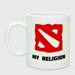 Кружка керамическая Dota 2: My Religion, цвет: фосфор