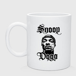 Кружка керамическая Snoop Dogg Face, цвет: белый