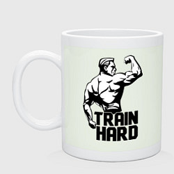 Кружка керамическая Train hard, цвет: фосфор