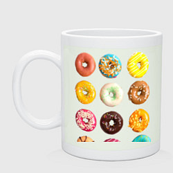 Кружка керамическая Donut Worry, цвет: фосфор