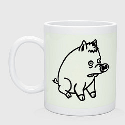 Кружка керамическая Pig, цвет: фосфор
