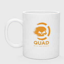 Кружка керамическая QuaD: Quick and Deadly, цвет: белый