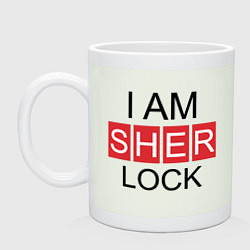 Кружка керамическая I am Sherlock, цвет: фосфор