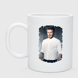 Кружка керамическая David Beckham, цвет: белый