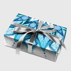 Бумага для упаковки Мандала Неоновый голубой, цвет: 3D-принт — фото 2