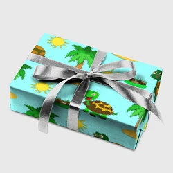 Бумага для упаковки Черепашки и пальмы, цвет: 3D-принт — фото 2