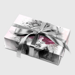 Бумага для упаковки Девушка цветы акварель, цвет: 3D-принт — фото 2