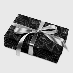 Бумага для упаковки Цветы орхидеи на черном, цвет: 3D-принт — фото 2